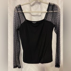 SHEIN Lace Sleeve Top